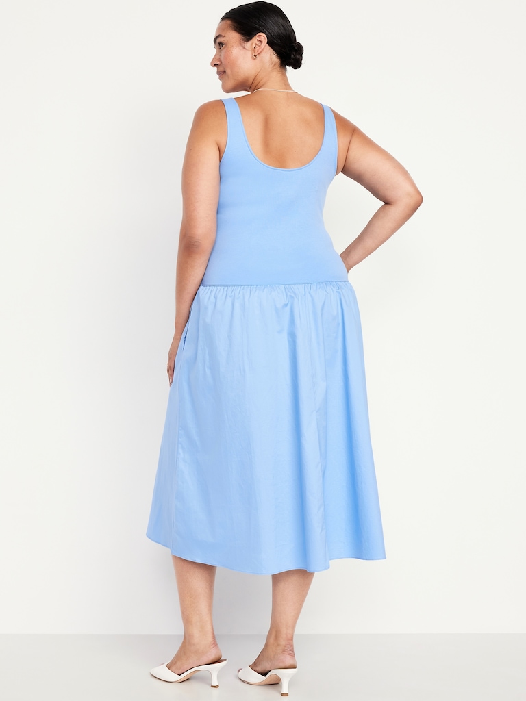 Fit & Flare Sleeveless Midi Dress