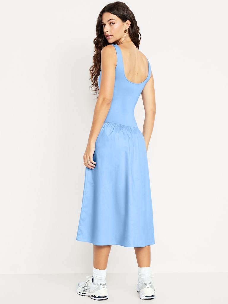 Fit & Flare Sleeveless Midi Dress