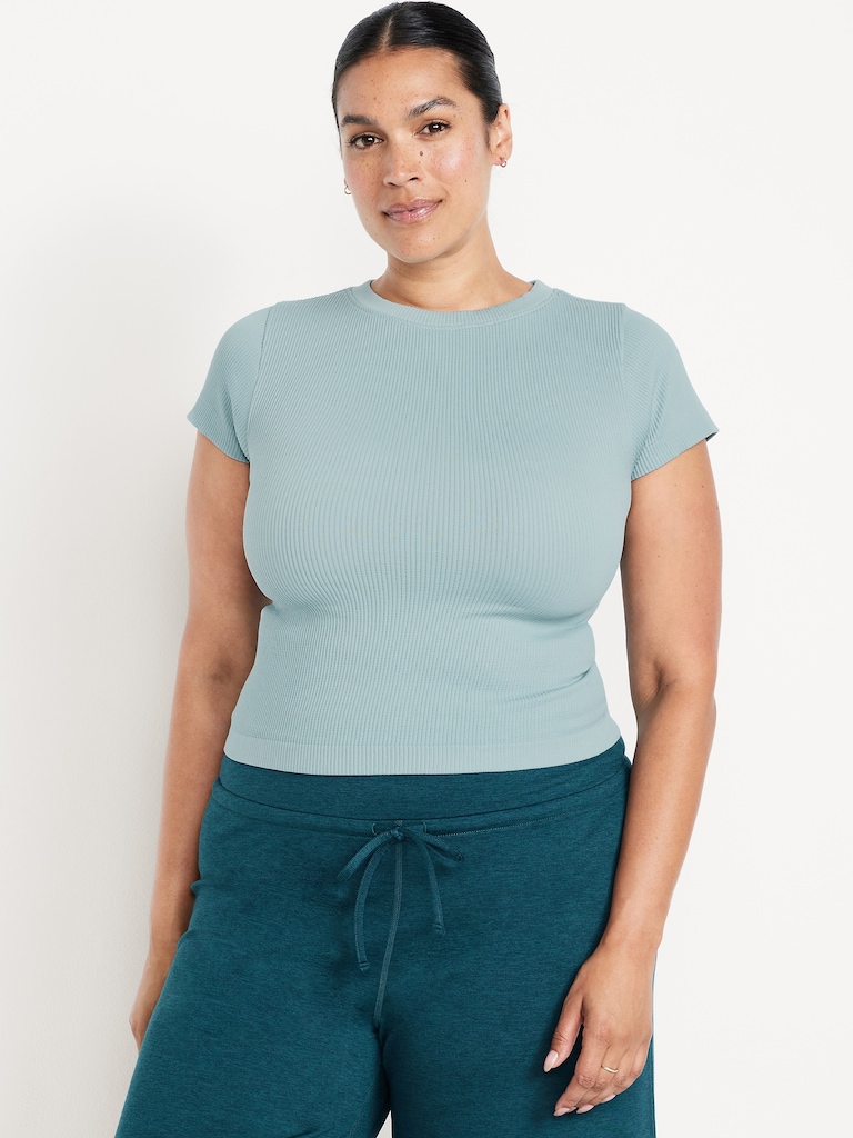 Exhale Seamless Fitted Rib T-Shirt