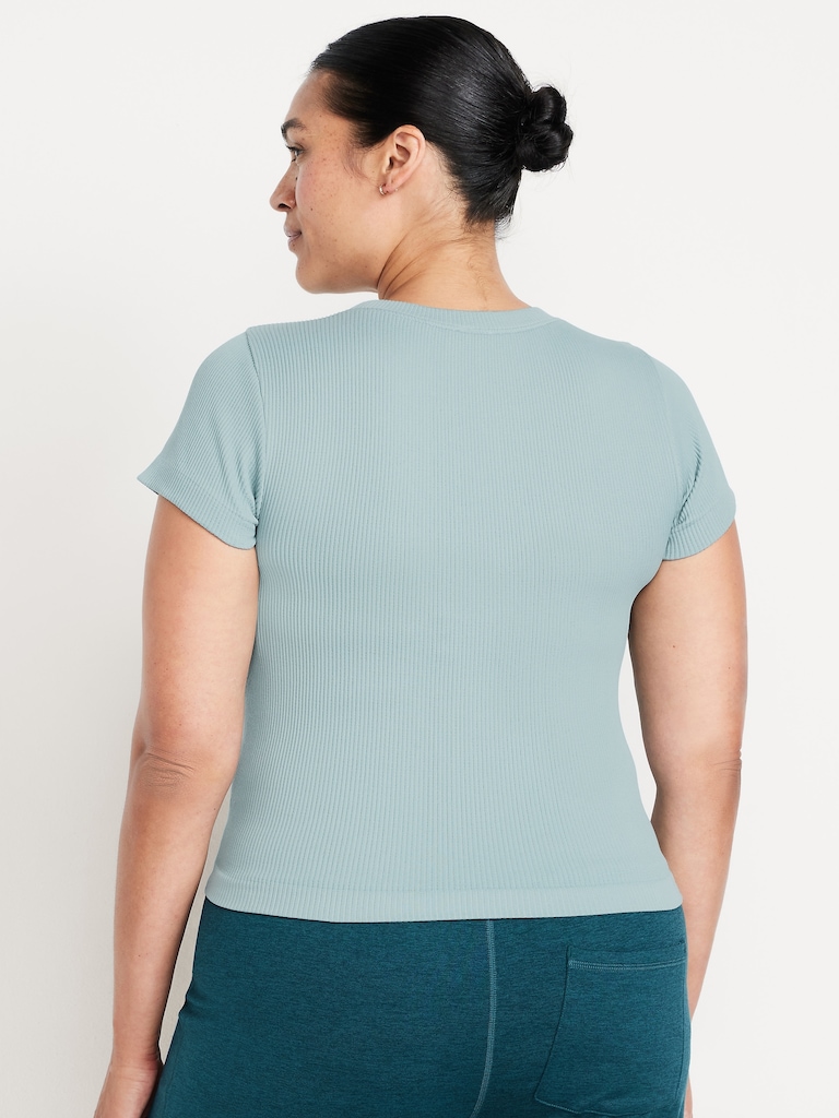 Exhale Seamless Fitted Rib T-Shirt