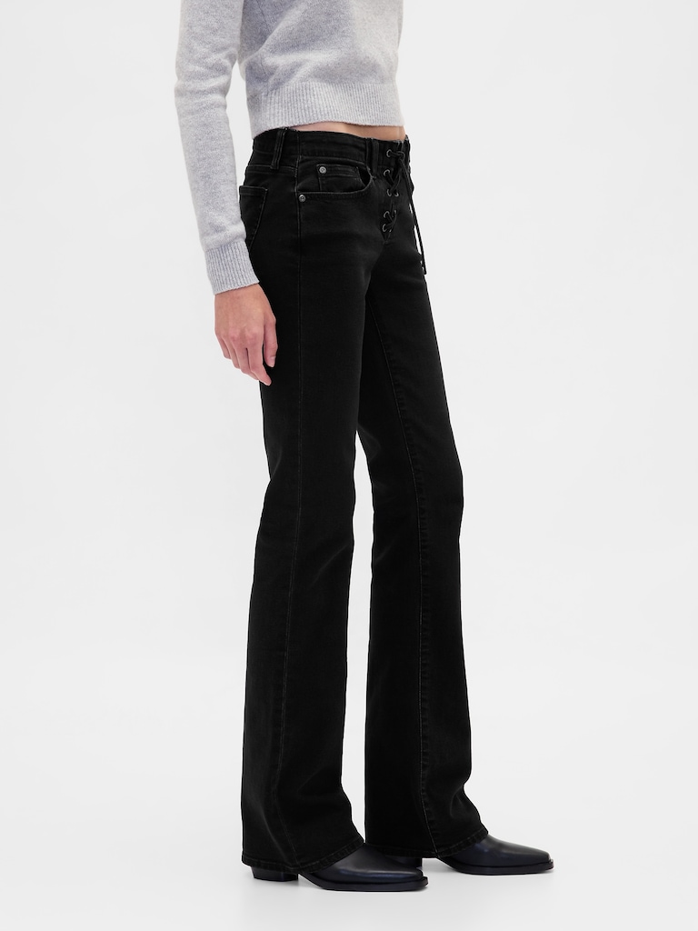 Low Rise Long & Lean Lace-Up Jeans