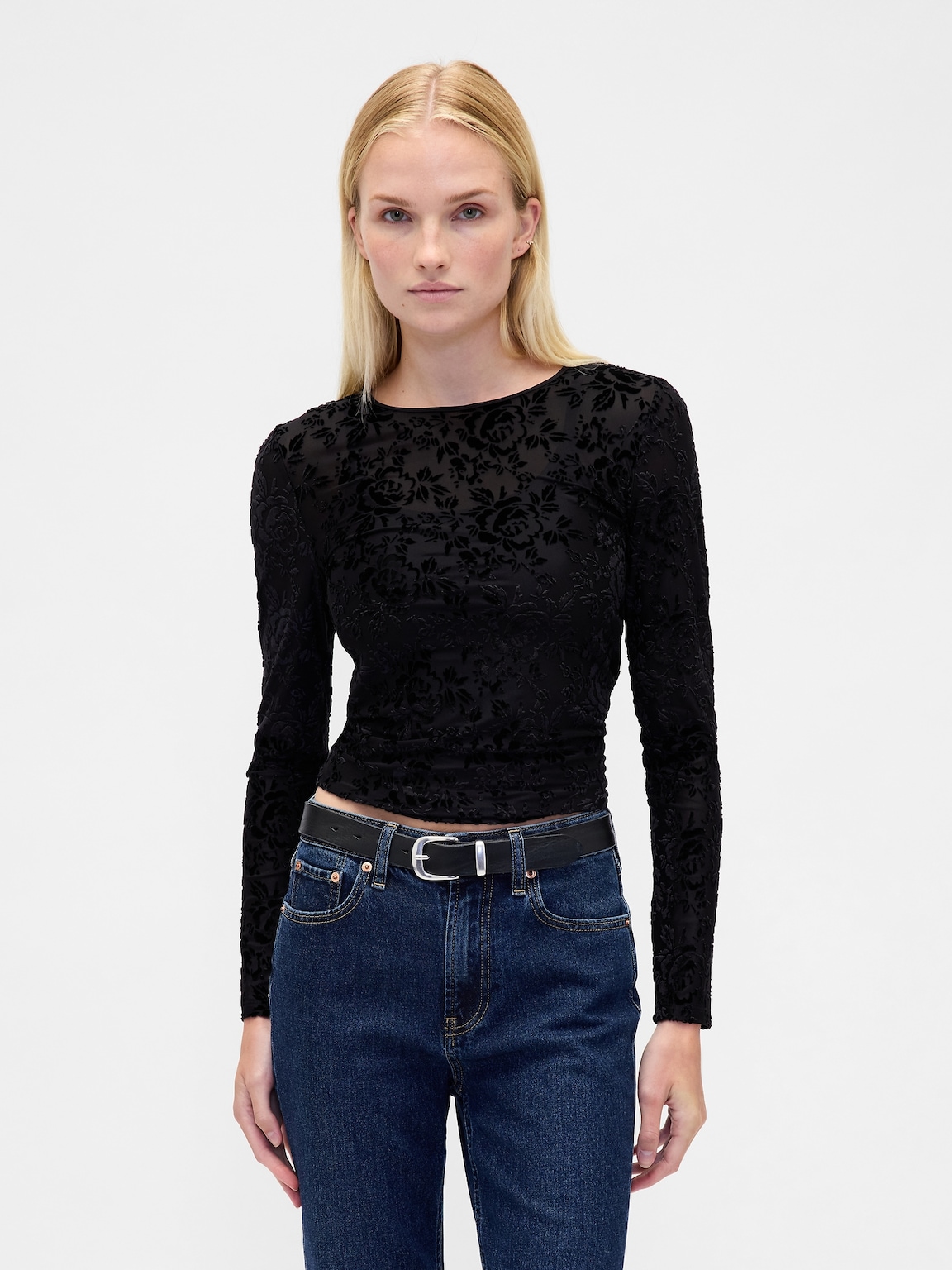 Burnout Velvet Top