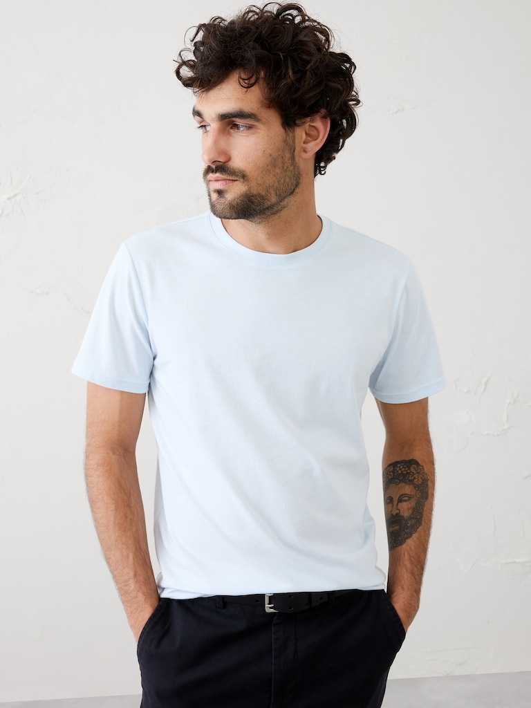 Standard-Fit Premium Wash Crew-Neck T-Shirt