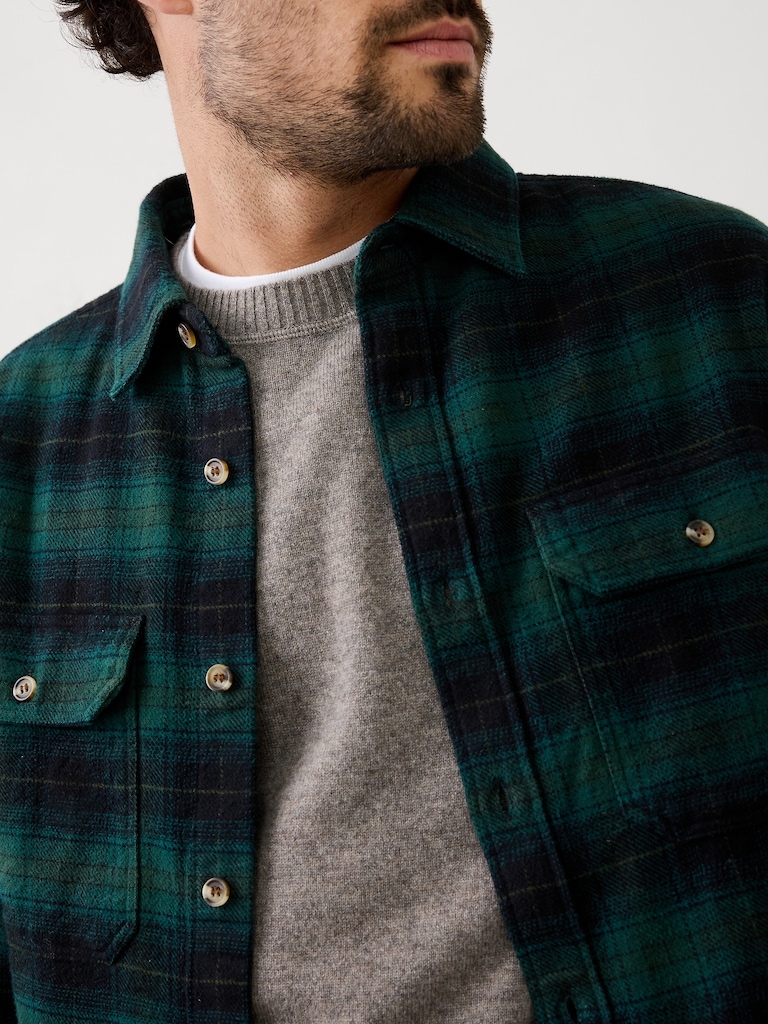 Standard-Fit Heavyweight Flannel Shirt