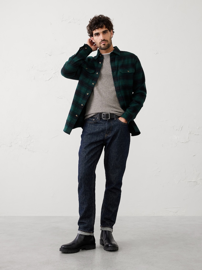 Standard-Fit Heavyweight Flannel Shirt