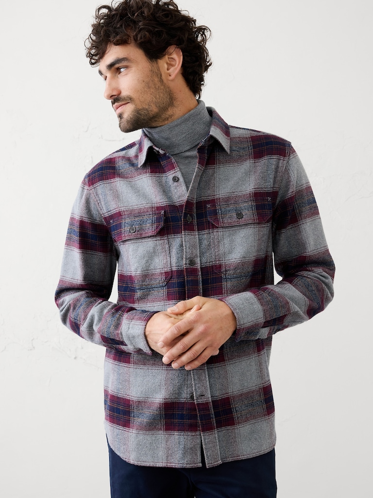 Standard-Fit Heavyweight Flannel Shirt