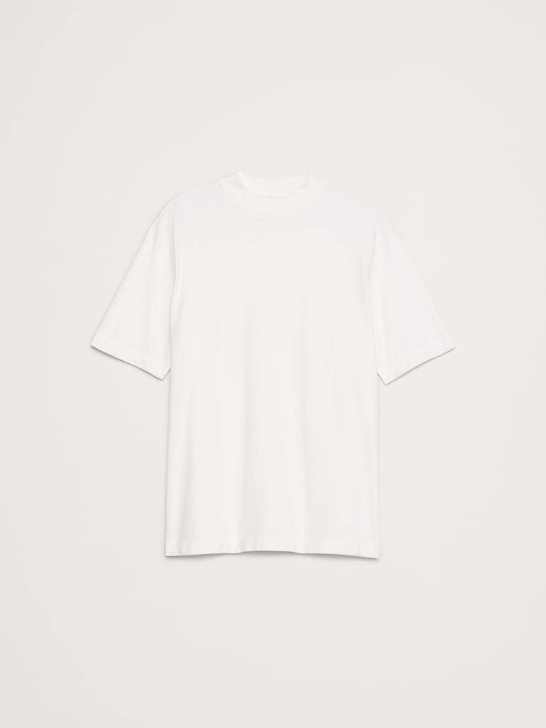 Vintage Cotton Mock-Neck T-Shirt