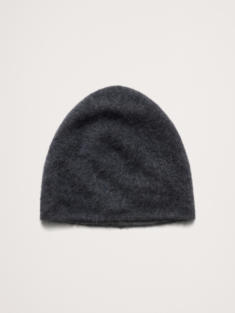 Reversible Brushed Wool-Cashmere Beanie