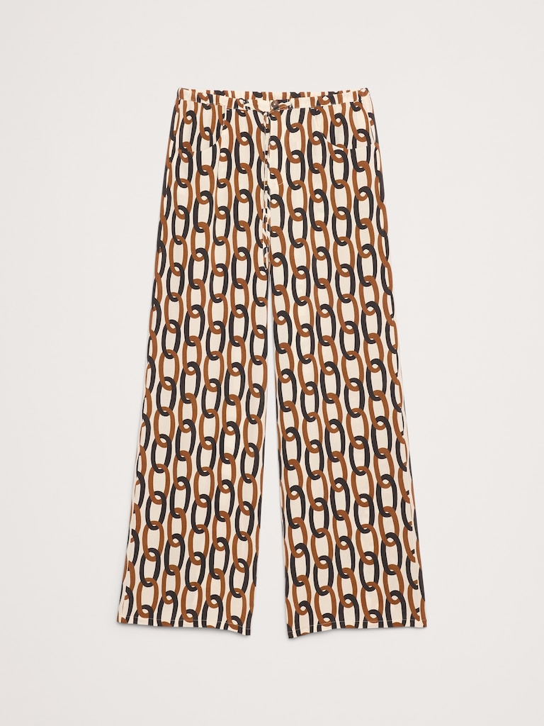 The Studio Wide-Leg Drawstring Pant in Silk