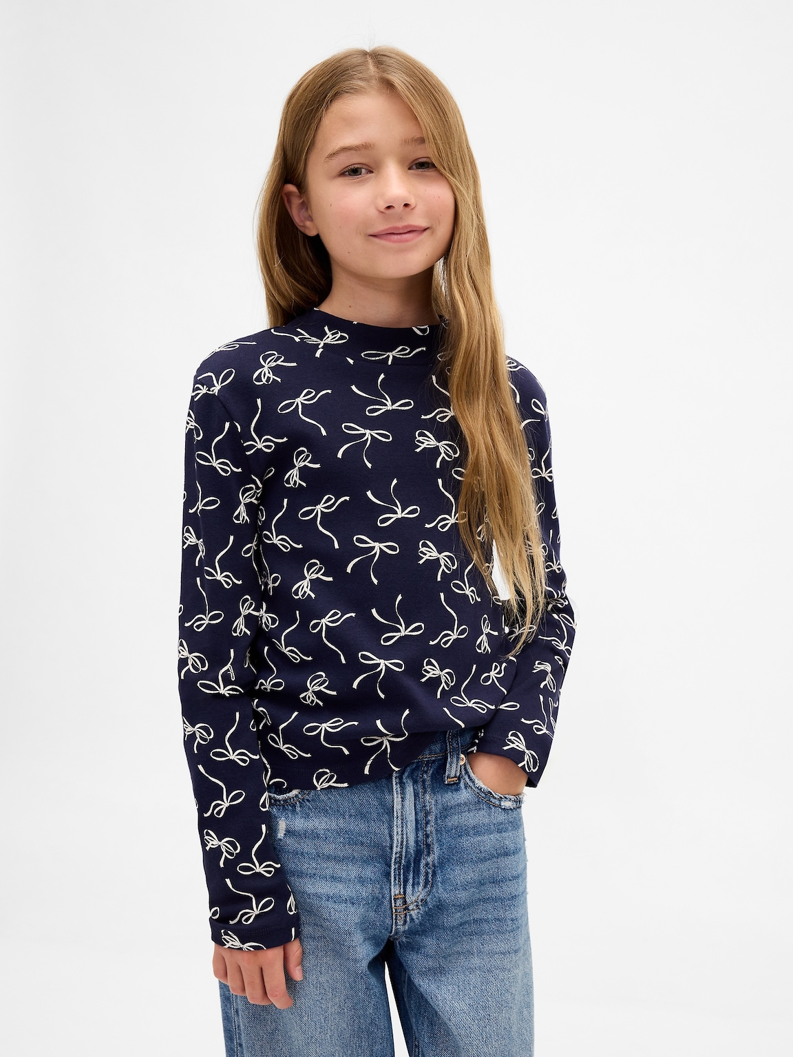 Kids Rib Mockneck T-Shirt