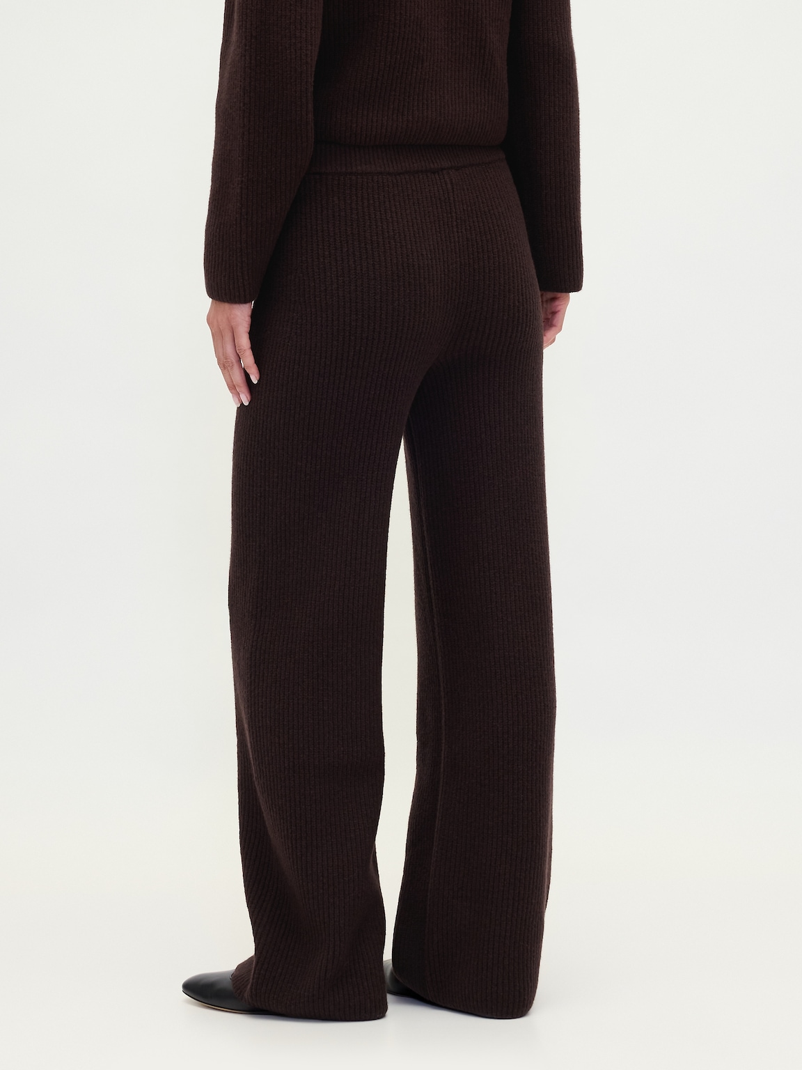 CashSoft Shaker-Stitch Sweater Pants