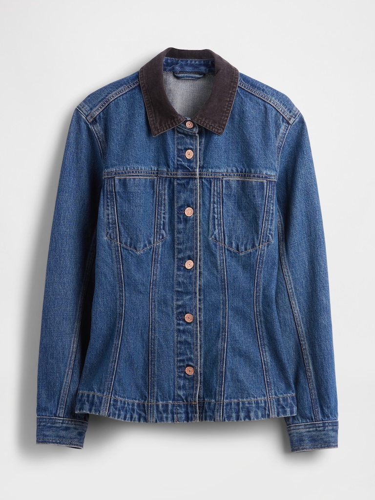 Fitted Longline Denim Jacket