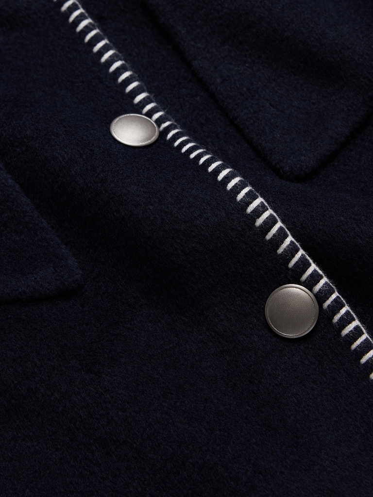 Double-Faced Short Jacket with Blanket Stitch