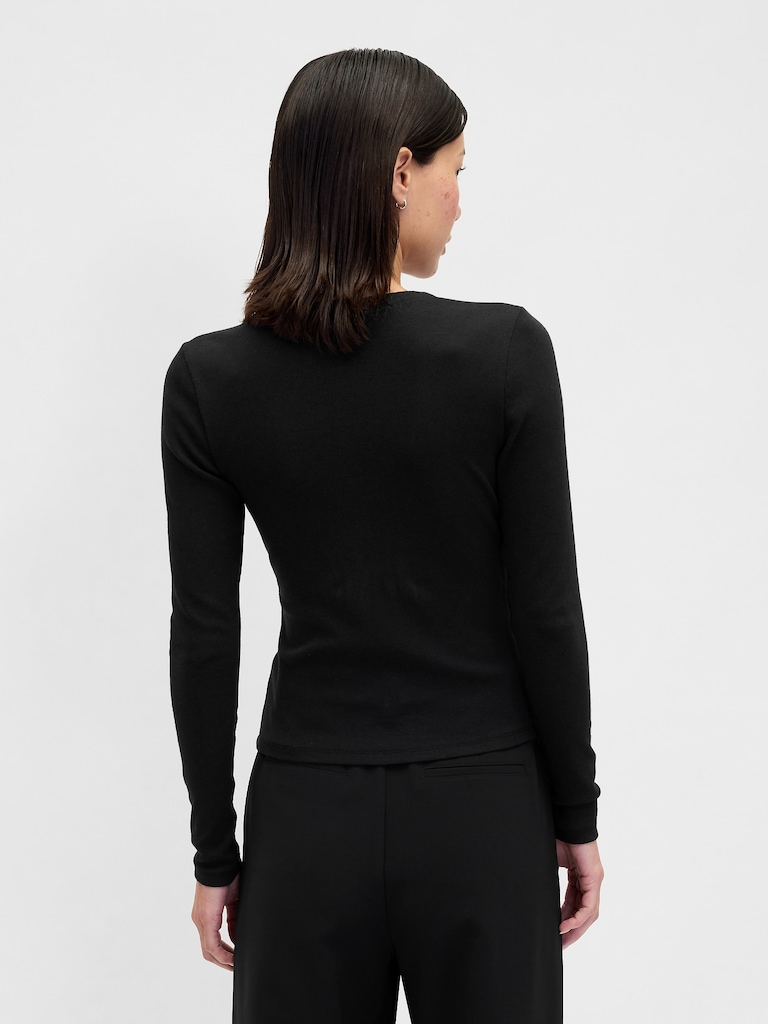 Modern Jewel Button Cardigan