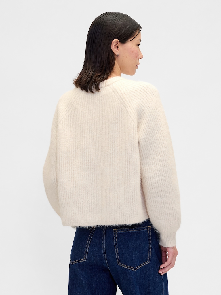 Fuzzy Shaker Stitch Cardigan