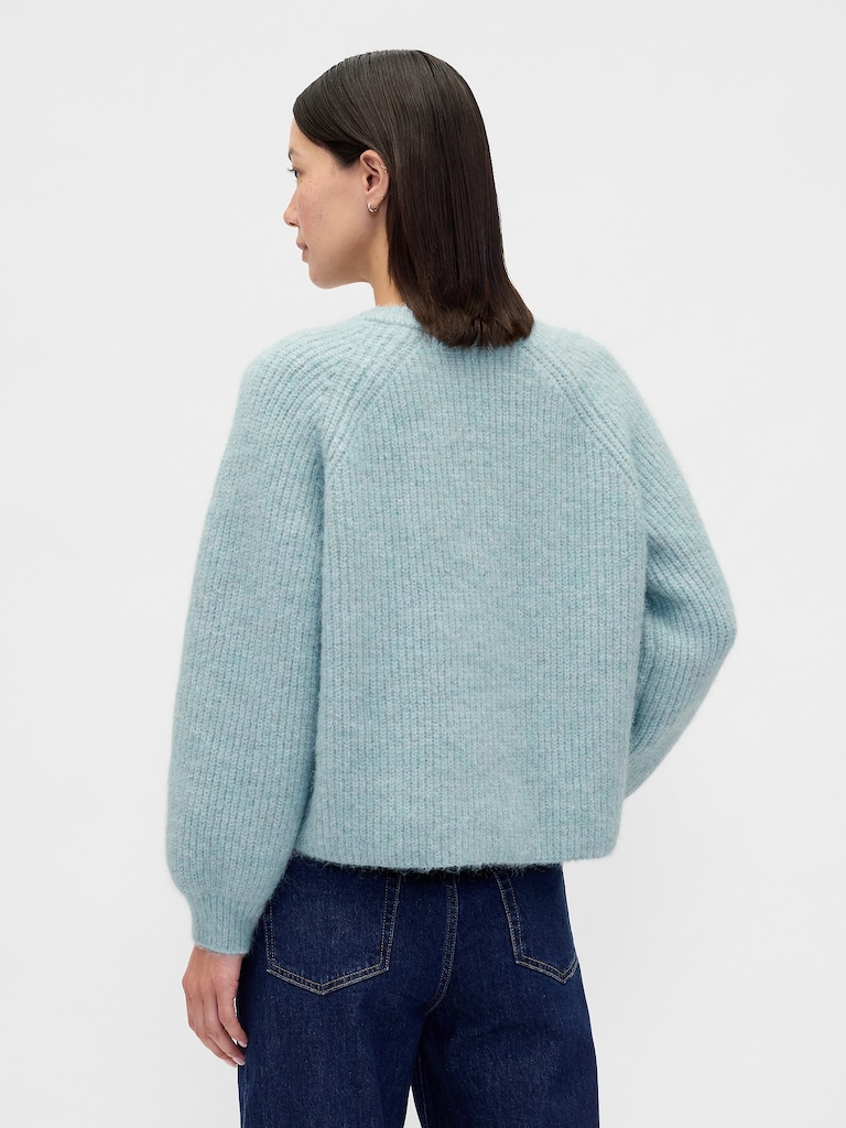 Fuzzy Shaker Stitch Cardigan