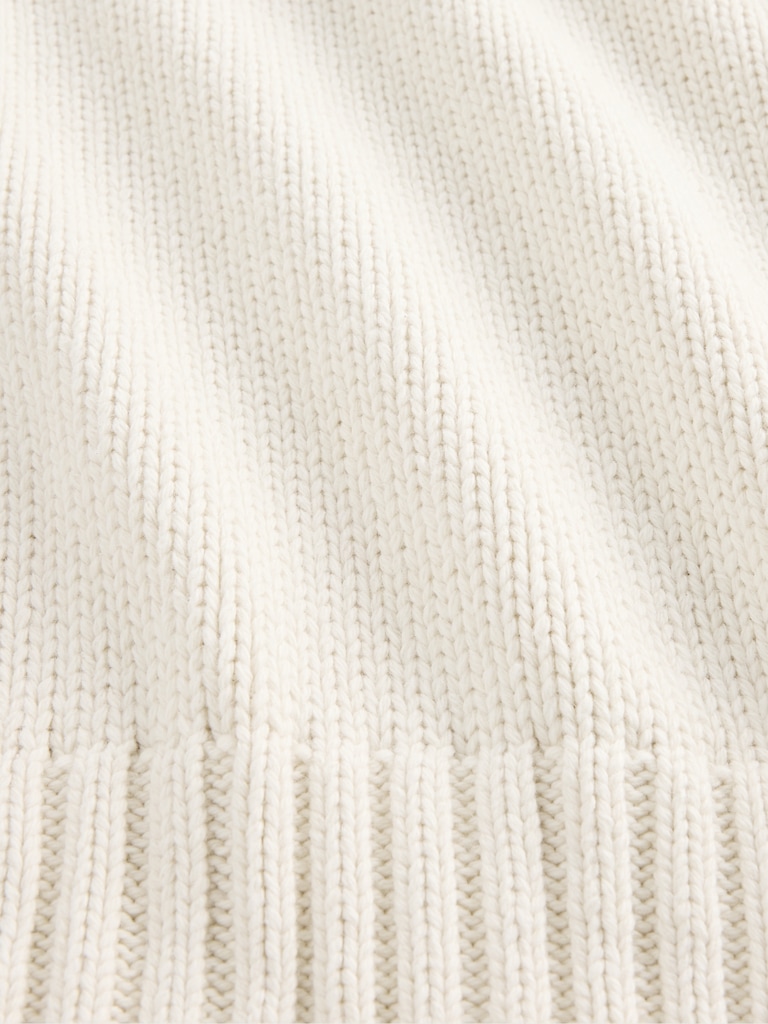 Relaxed Saddle-Sleeve Crewneck Sweater