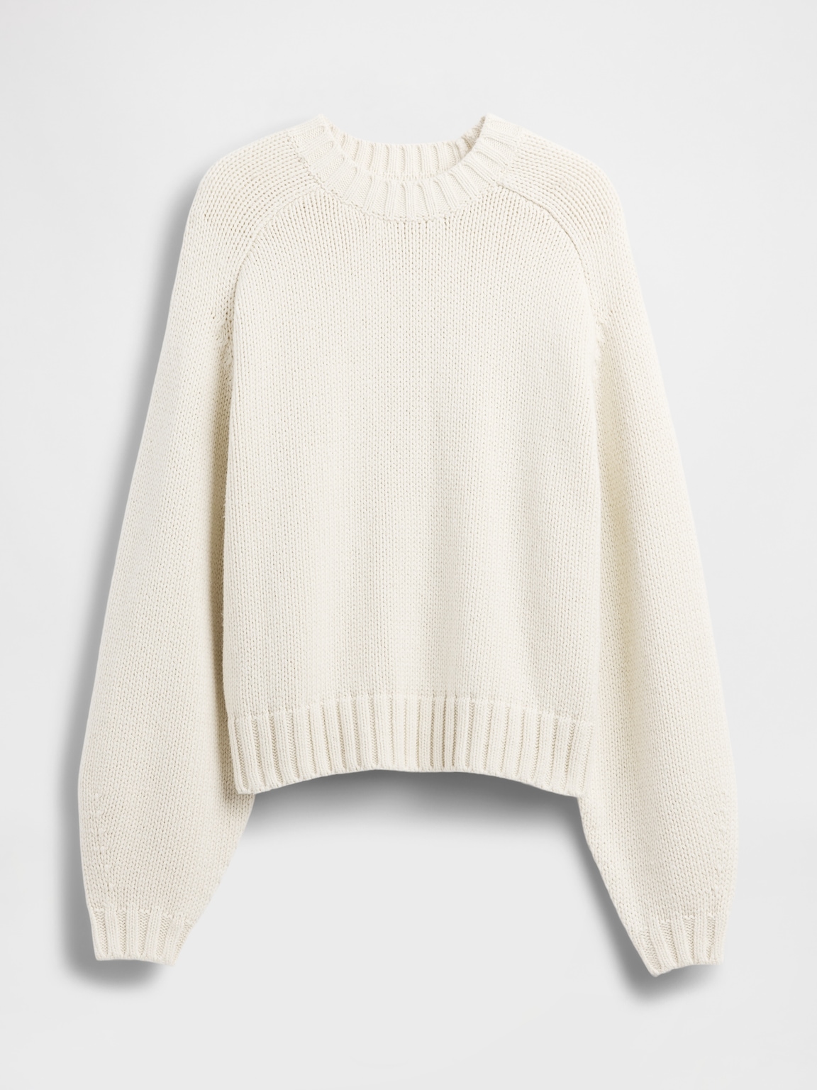 Cotton-Blend Relaxed Crewneck Sweater