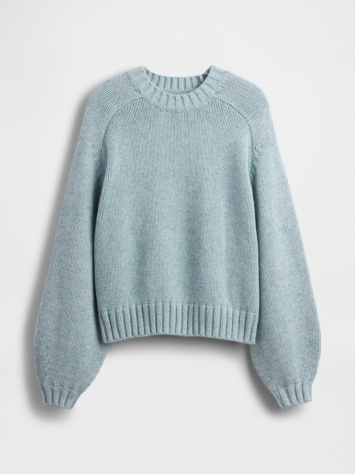 Cotton-Blend Relaxed Crewneck Sweater