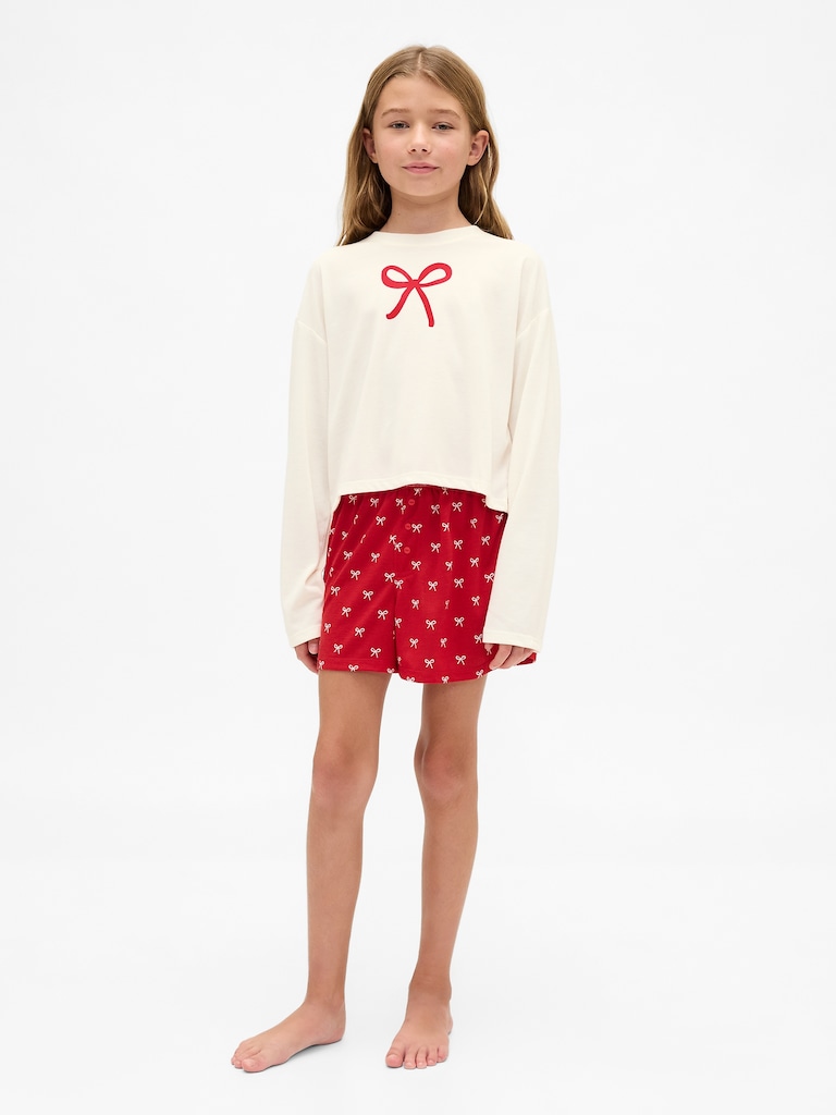 Kids Recycled PJ Short Set