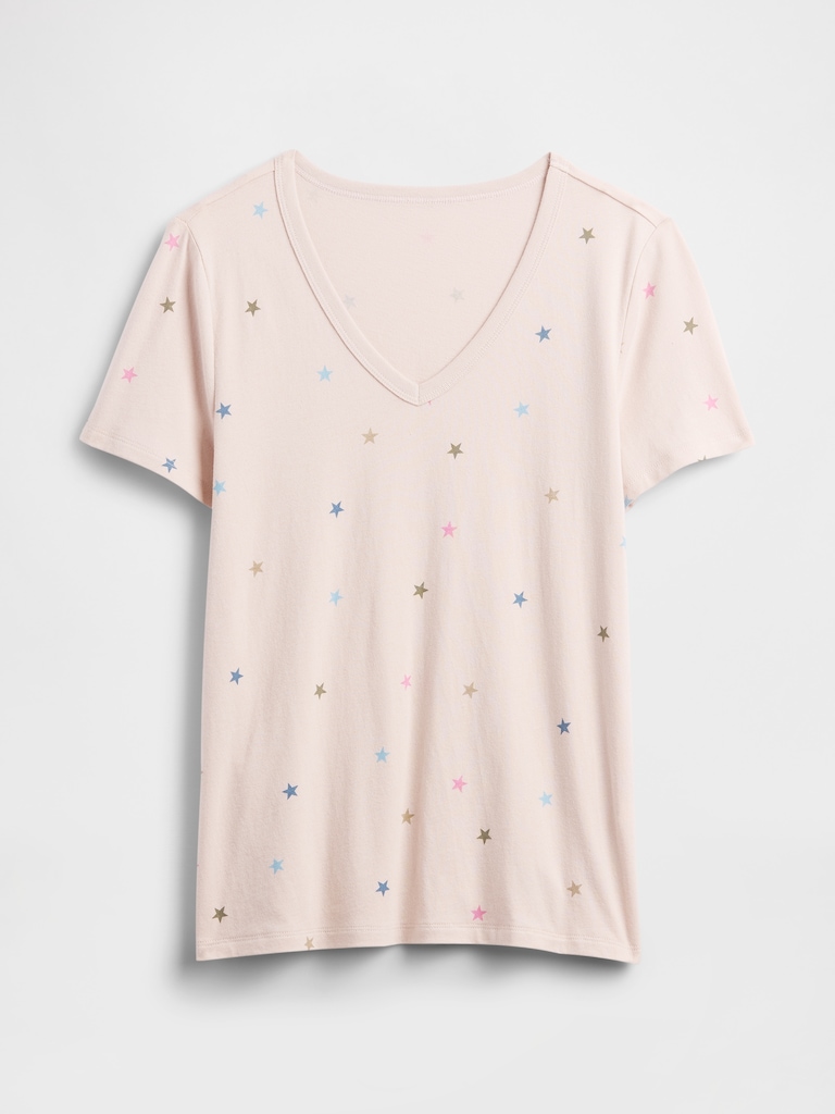 Favorite Print V-Neck T-Shirt