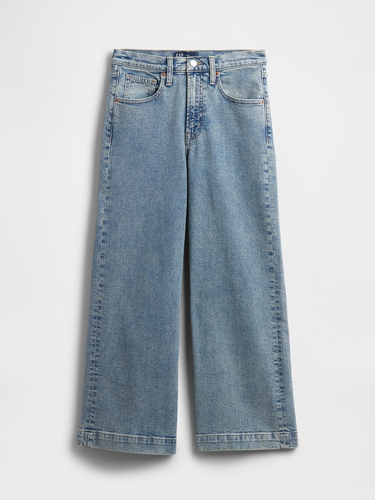 High Rise Wide-Leg Crop Jeans