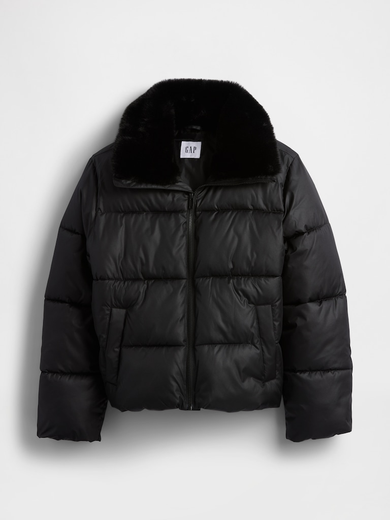 100% Recycled Relaxed Short Puffer Jacket