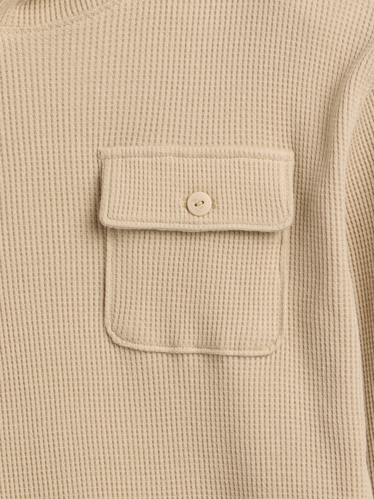 Kids Waffle-Knit Hoodie T-Shirt