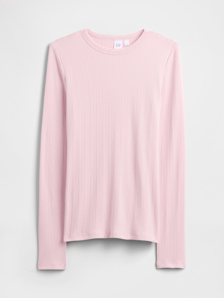 Ribbed Crewneck T-Shirt