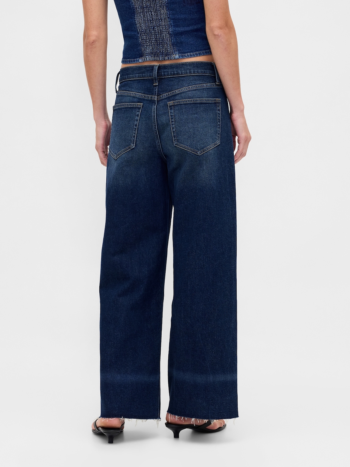 High Rise Stride Wide-Leg Jeans