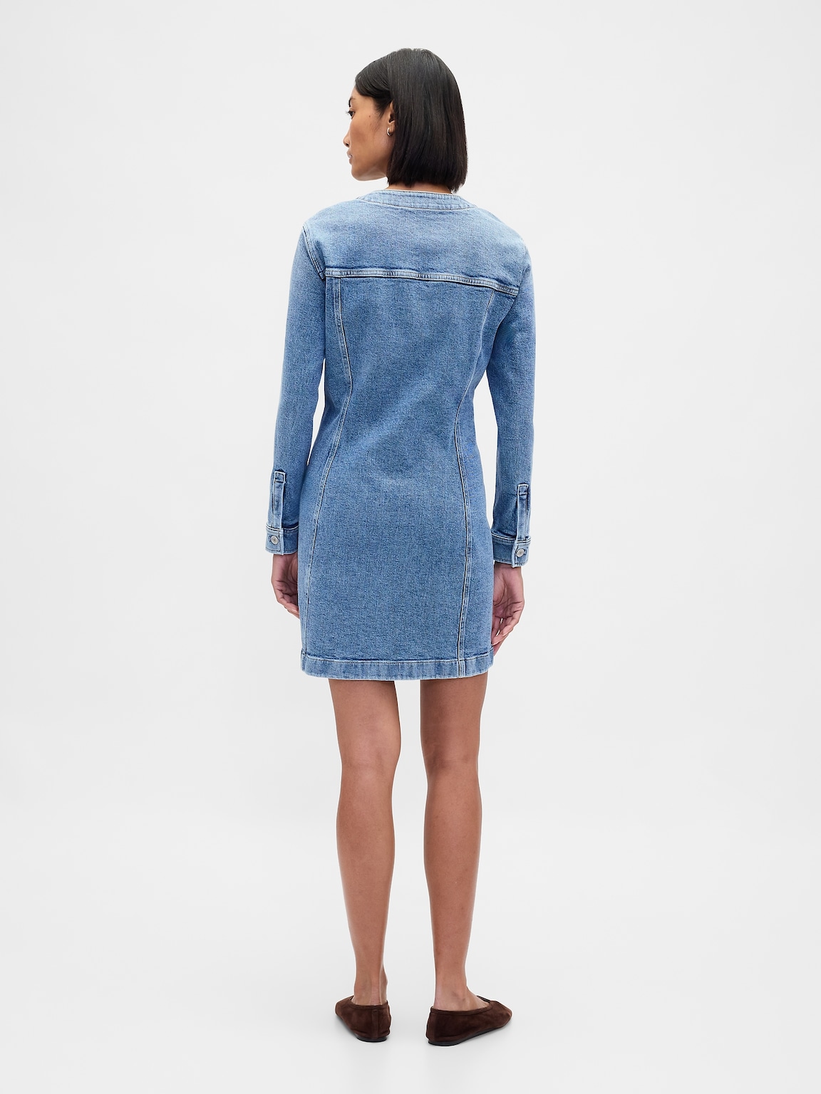 Denim Pocket Mini Dress