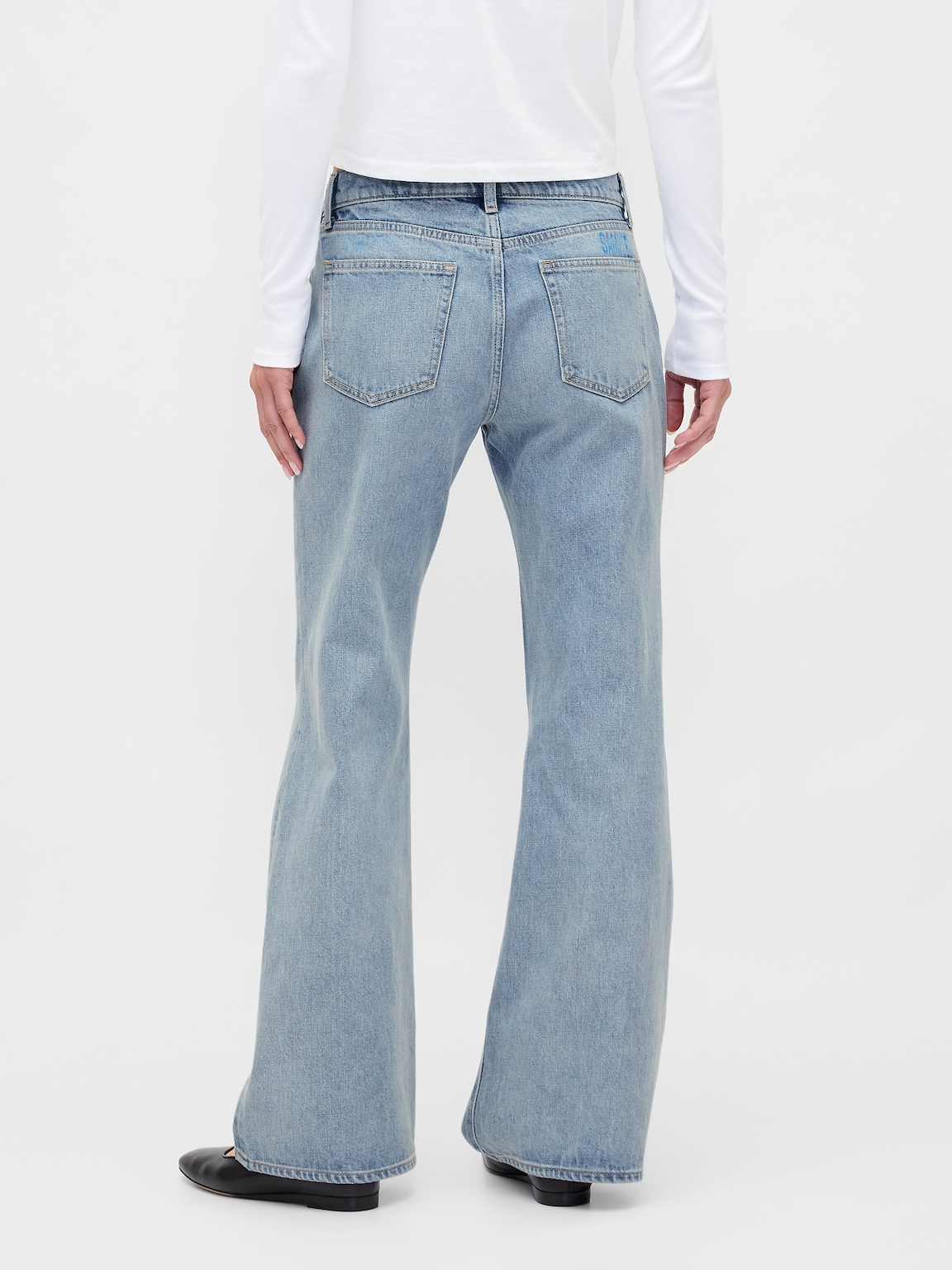 Mid Rise Relaxed Flare Jeans
