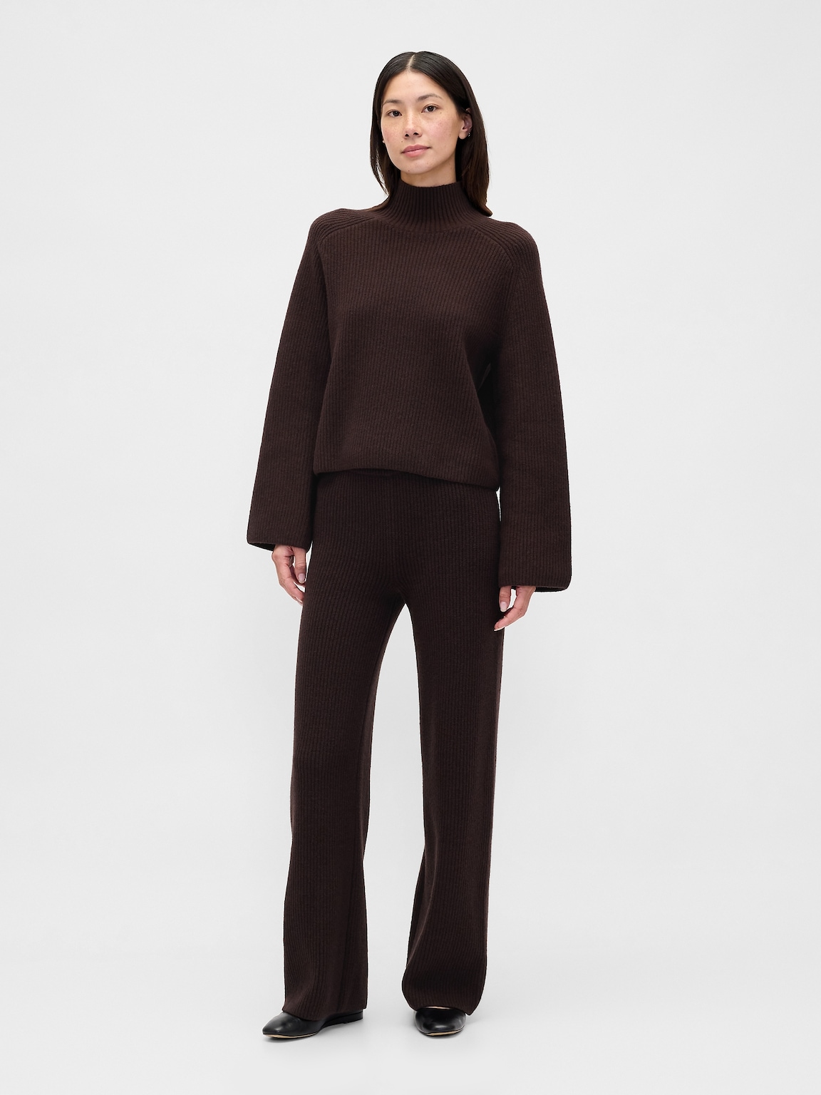 CashSoft Shaker-Stitch Sweater Pants