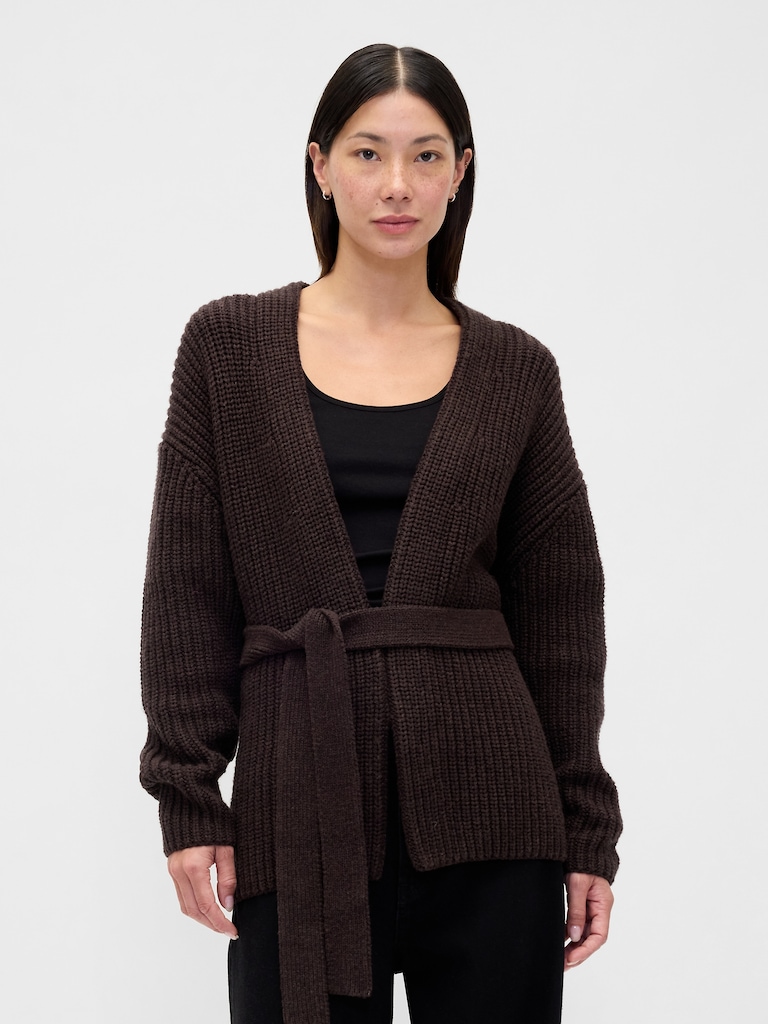 Oversized Wrap Cardigan Sweater