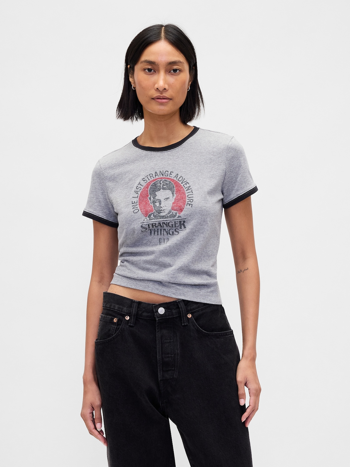 Stranger Things Organic Cotton VintageSoft Crop T-Shirt