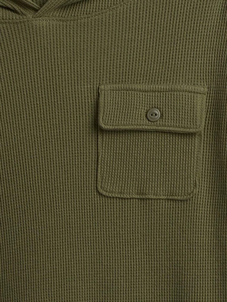 Kids Waffle-Knit Hoodie T-Shirt