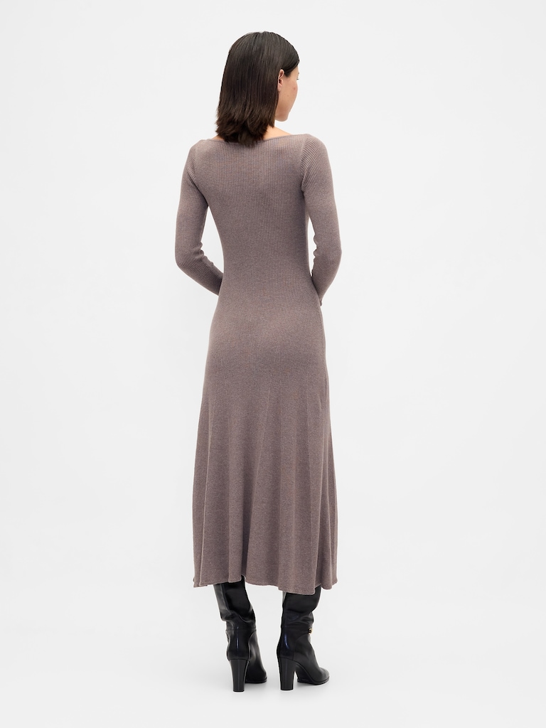 Lightweight CashSoft Rib Maxi Sweater Dress