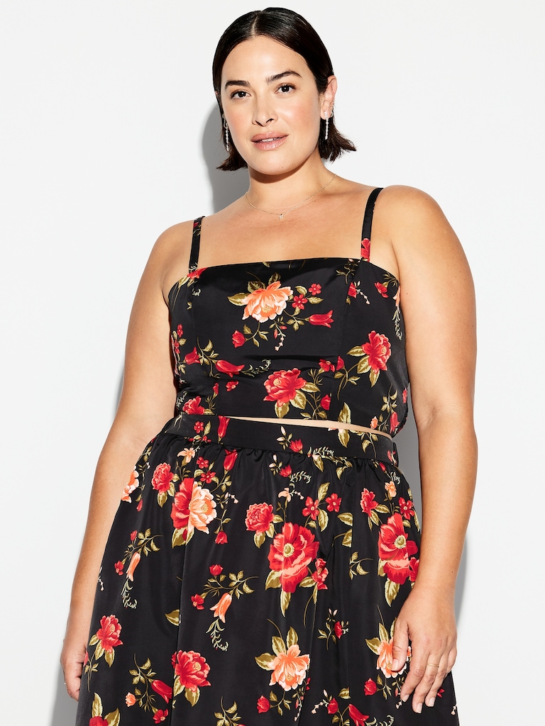 The Occasion by Old Navy Taffeta Cropped Tank Top