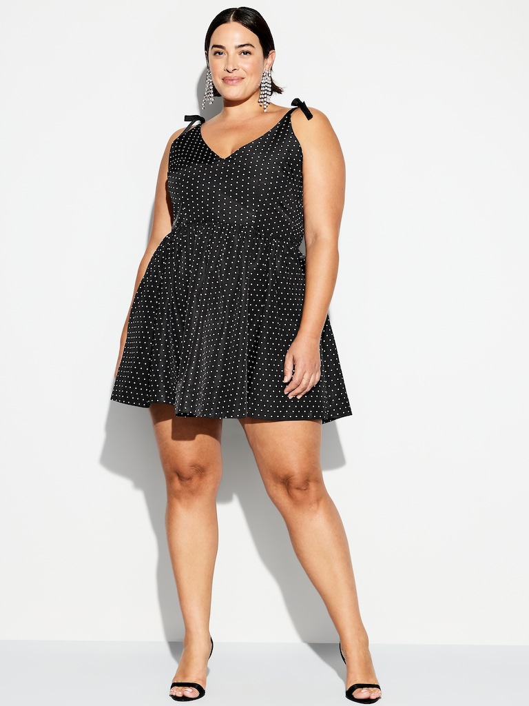The Occasion by Old Navy Fit & Flare Taffeta Mini Dress