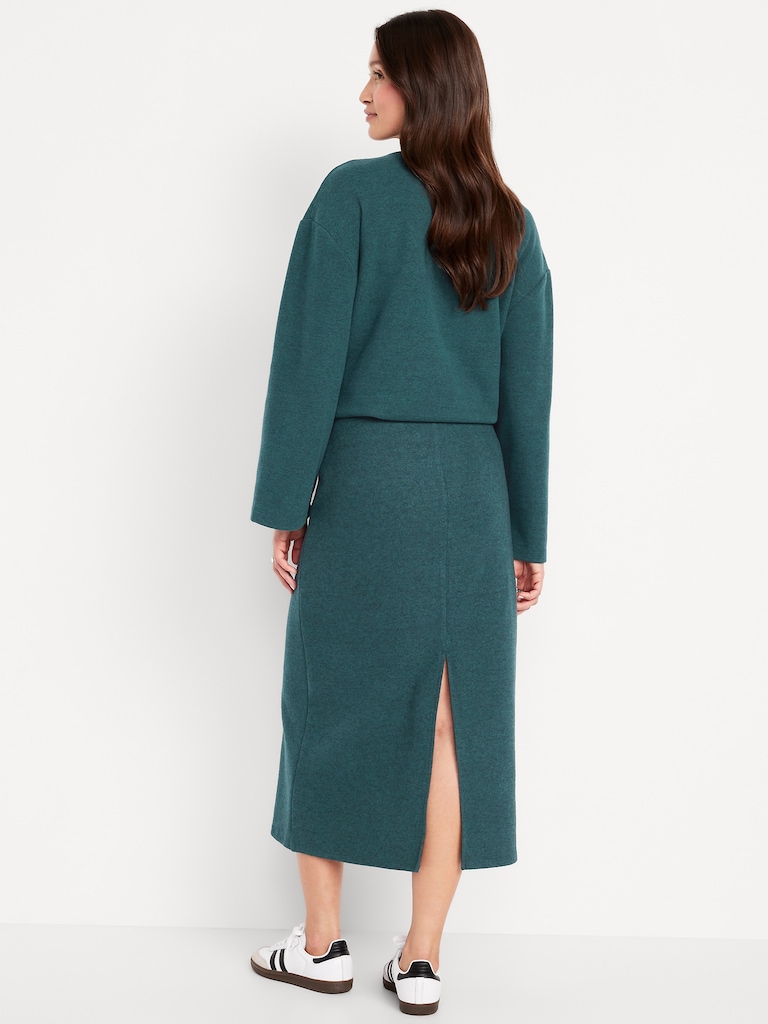 Cozy Knit Midi Skirt