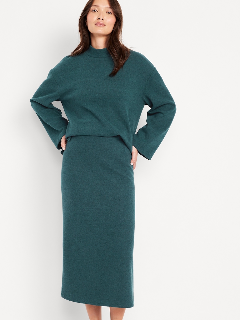 Cozy Knit Midi Skirt