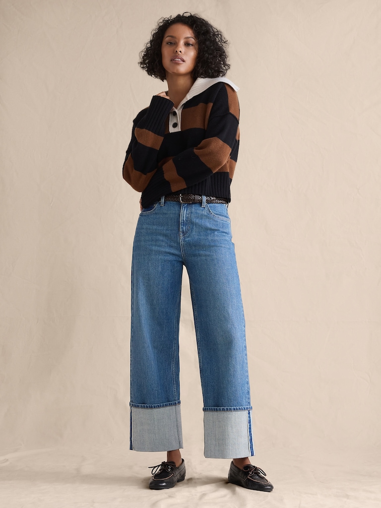 High-Rise Stovepipe Straight Leg Jean