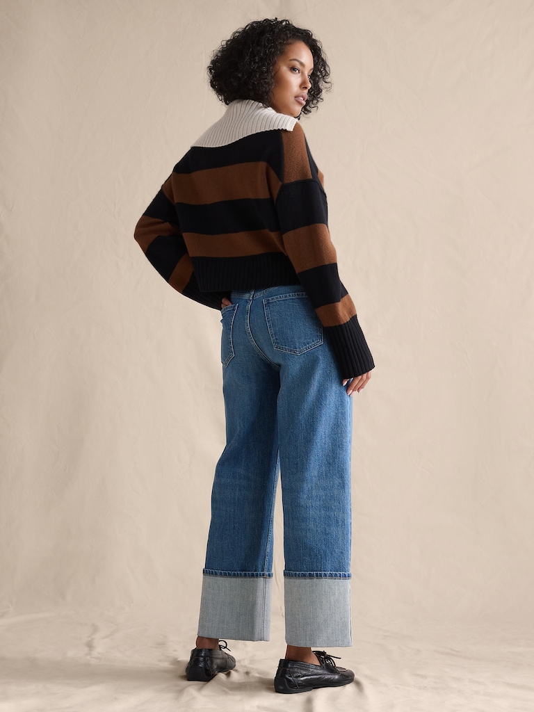 High-Rise Stovepipe Straight Leg Jean