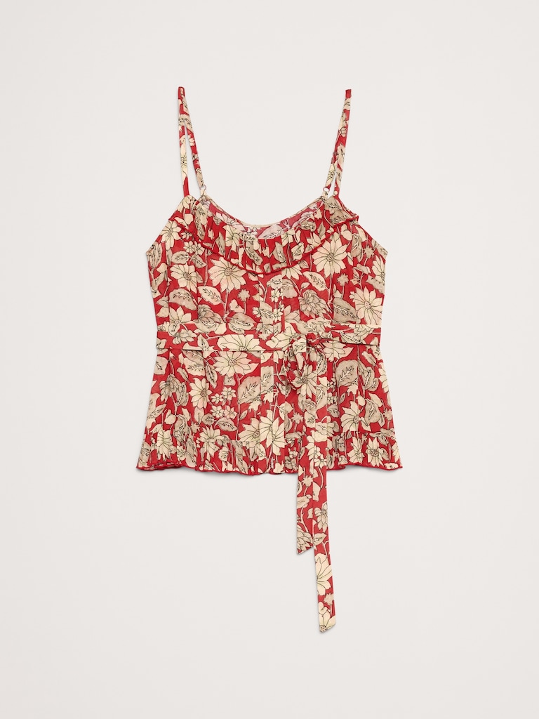 Georgette Ruffle Tank