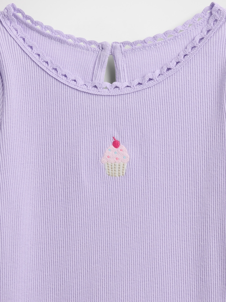 Baby & Toddler Embroidered Graphic Rib T-Shirt