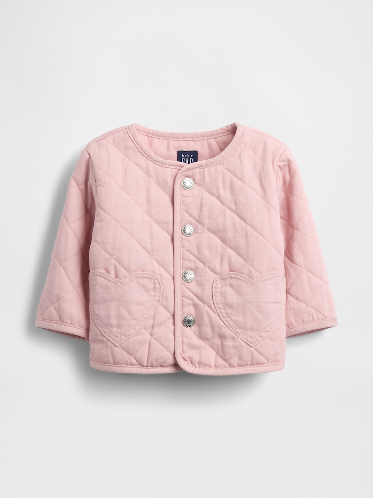 Baby Quilted Heart Pocket Jacket