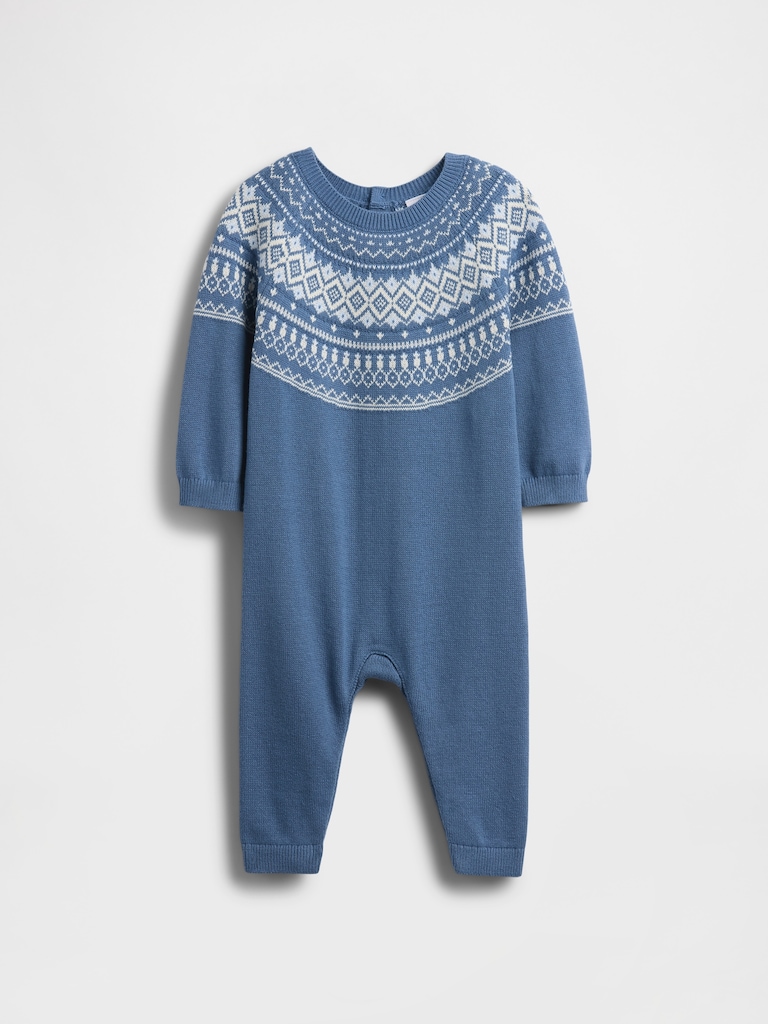 Baby Fair Isle Sweater One-Piece