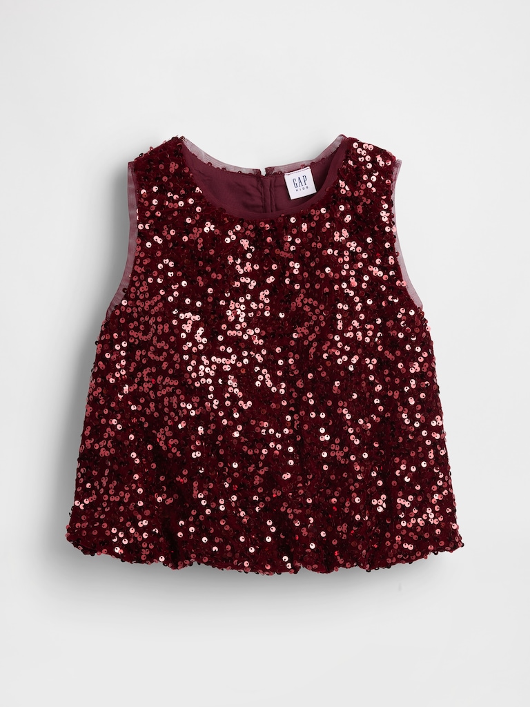 Kids Sequin Bubble Top