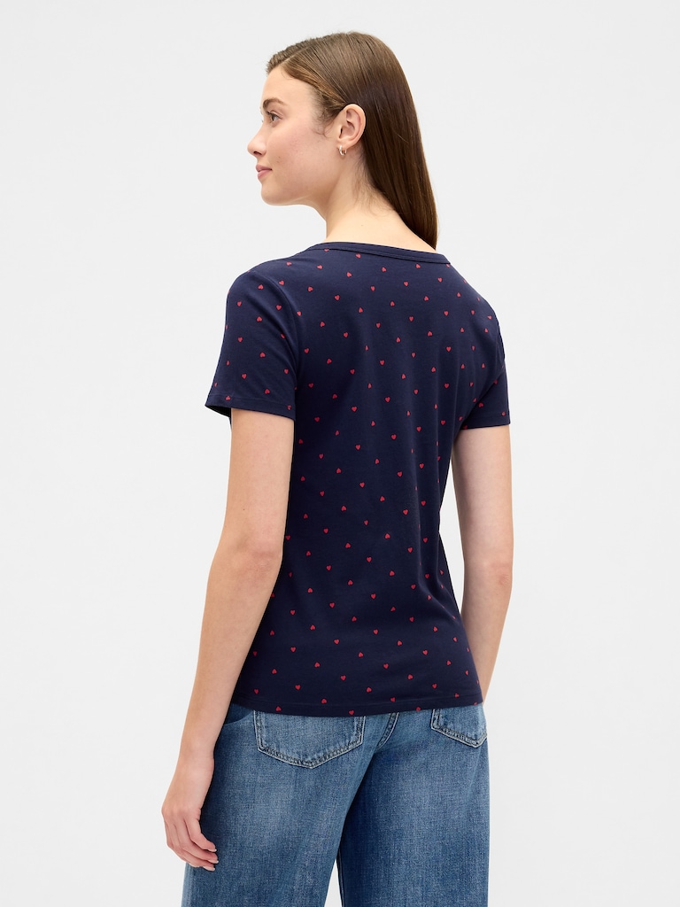 Favorite Print V-Neck T-Shirt