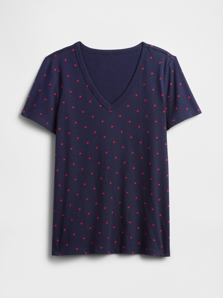 Favorite Print V-Neck T-Shirt